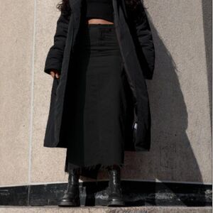 Le European Black Cargo Skirt